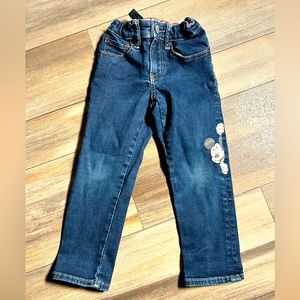 Gap Disney Mickey Mouse Jeans- adjustable waist-‎ 4T